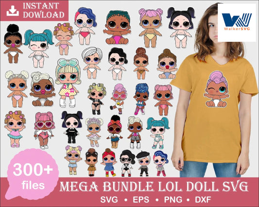 300+ file lol Dolls svg, Bundle lol dolls Svg, Beautiful Doll Png, clipart set vector, New Doll Svg, Cricut , File cut , Vector file , Silhouette Digital Dowload