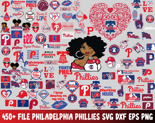 450+ file Philadelphia-Phillies bundle svg dxf eps png file, MLB Svg, MLB Svg, Png, Dxf, Sport Instant Download, for Cricut, Silhouette
