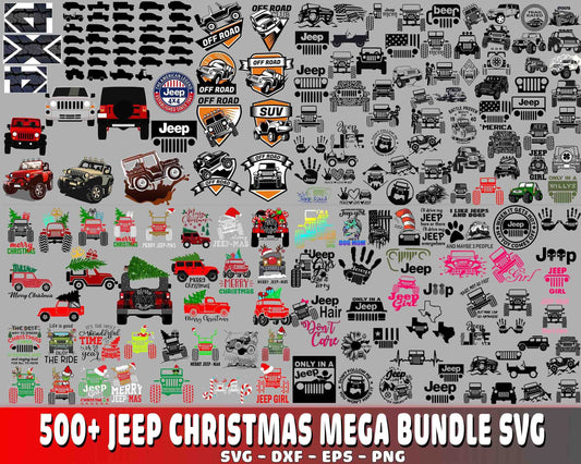 Jeep Bundle PNG , 500+ file jeep bundle PNG SVG DXF EPS , cricut , file cut , Silhouette, digital download, Instant Download