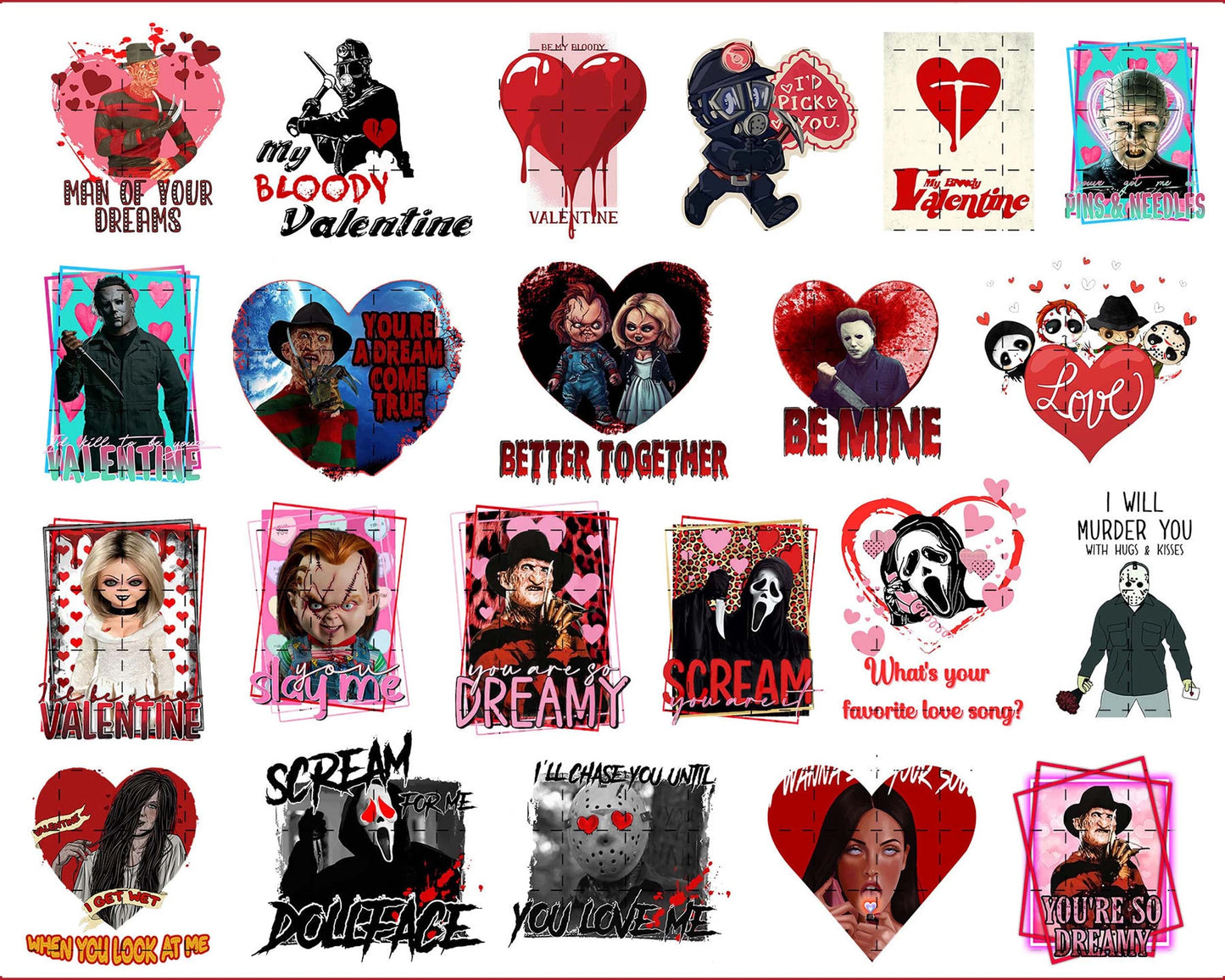 50+ Horror Valentine bundle  PNG , Horror Valentine PNG, Cutting Image, File Cut , Digital Download, Instant Download