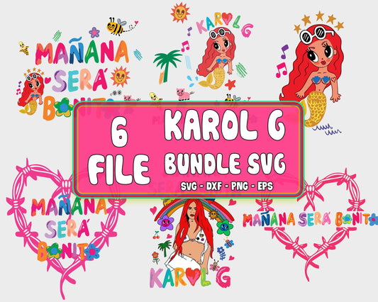 Karol G Mañana Sera Bonito SVG DXF PNG EPS ,6+ file Karol G Mañana Sera Bonito bundle svg, cricut , file cut , Silhouette, digital download, Instant Download
