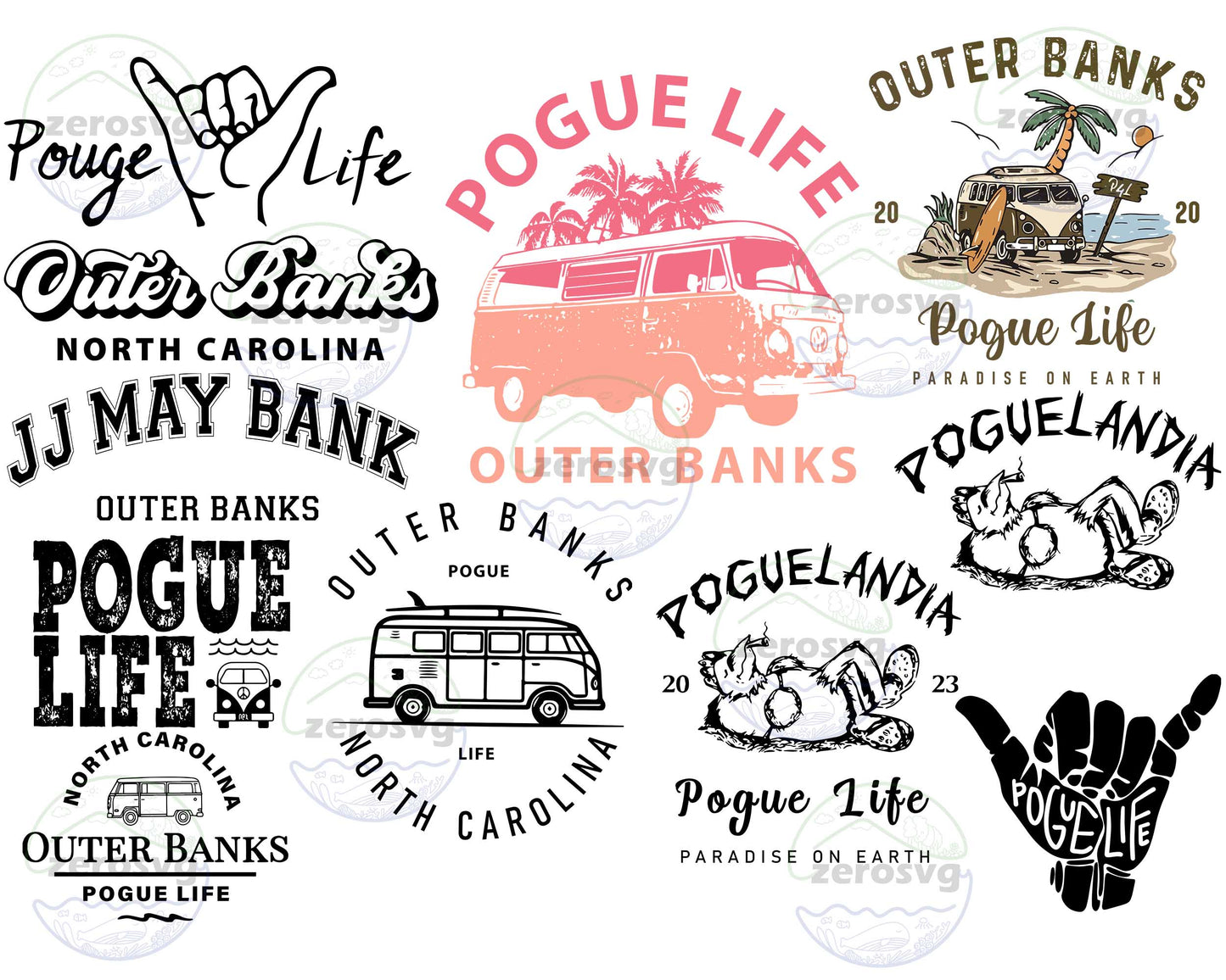 8 file Outer Banks Friends svg ,Outer Banks Pogue Life svg bundle SVG DXF EPS PNG, Different File Types , Cutting Image, File Cut , Digital Download, Instant Download