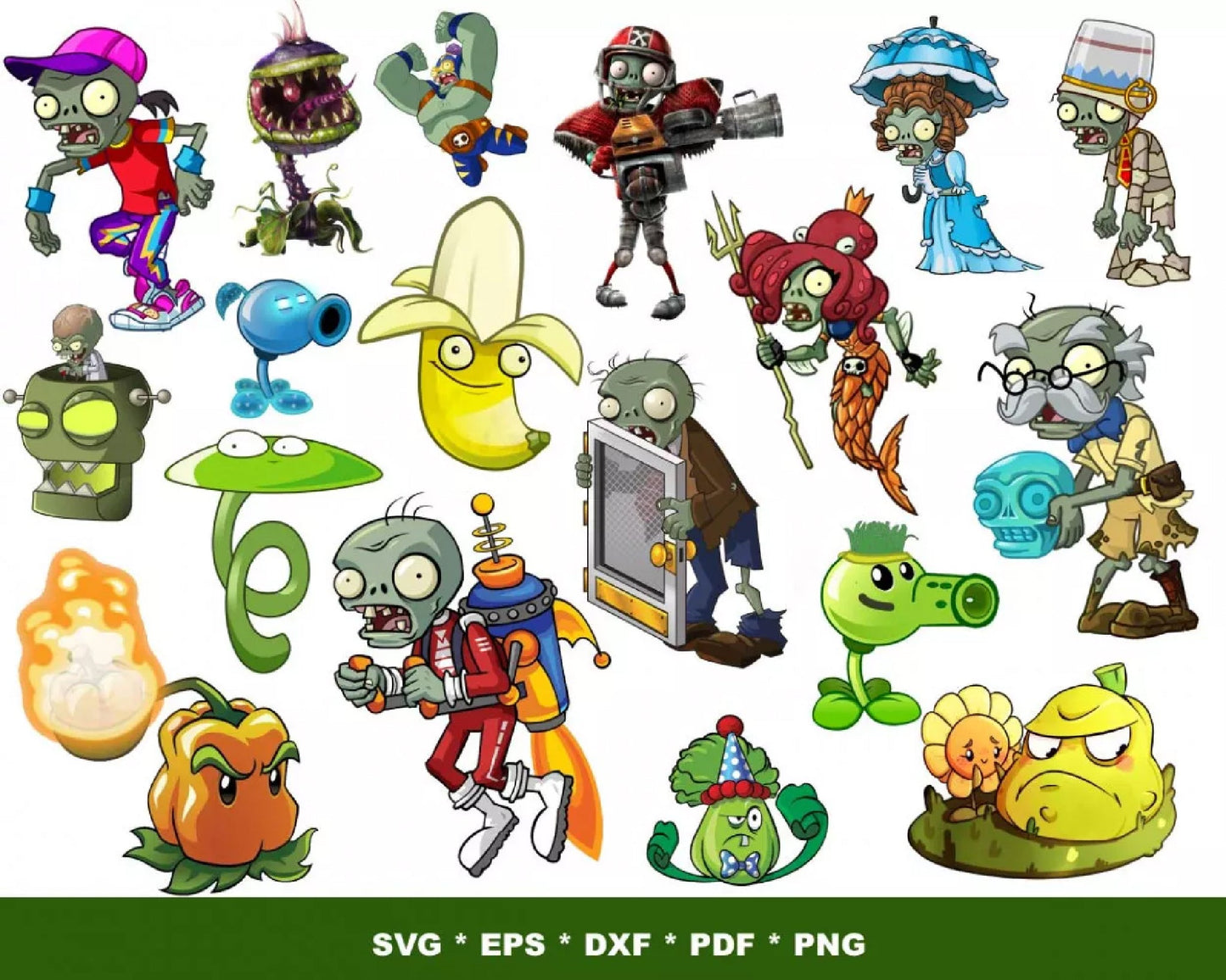 200+ file PLANTS VS ZOMBIES SVG BUNDLE , cricut , file cut , digital download
