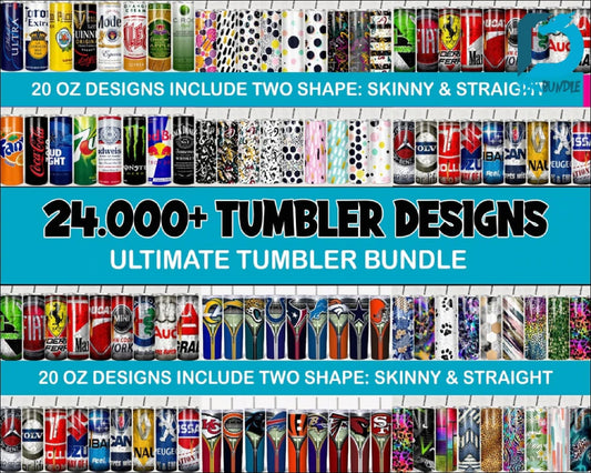 24,000+ Tumbler Designs Bundle PNG High Quality, Designs 20 oz sublimation, Bundle Design Template for Sublimation
