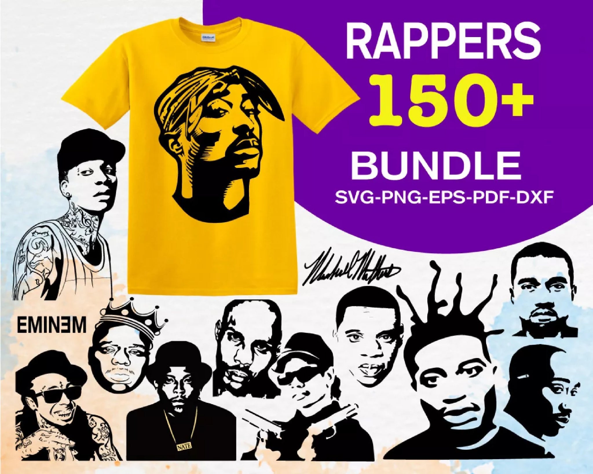 150+ file RAPPERS SVG BUNDLE , Cricut , File cut , Vector file , Silho ...