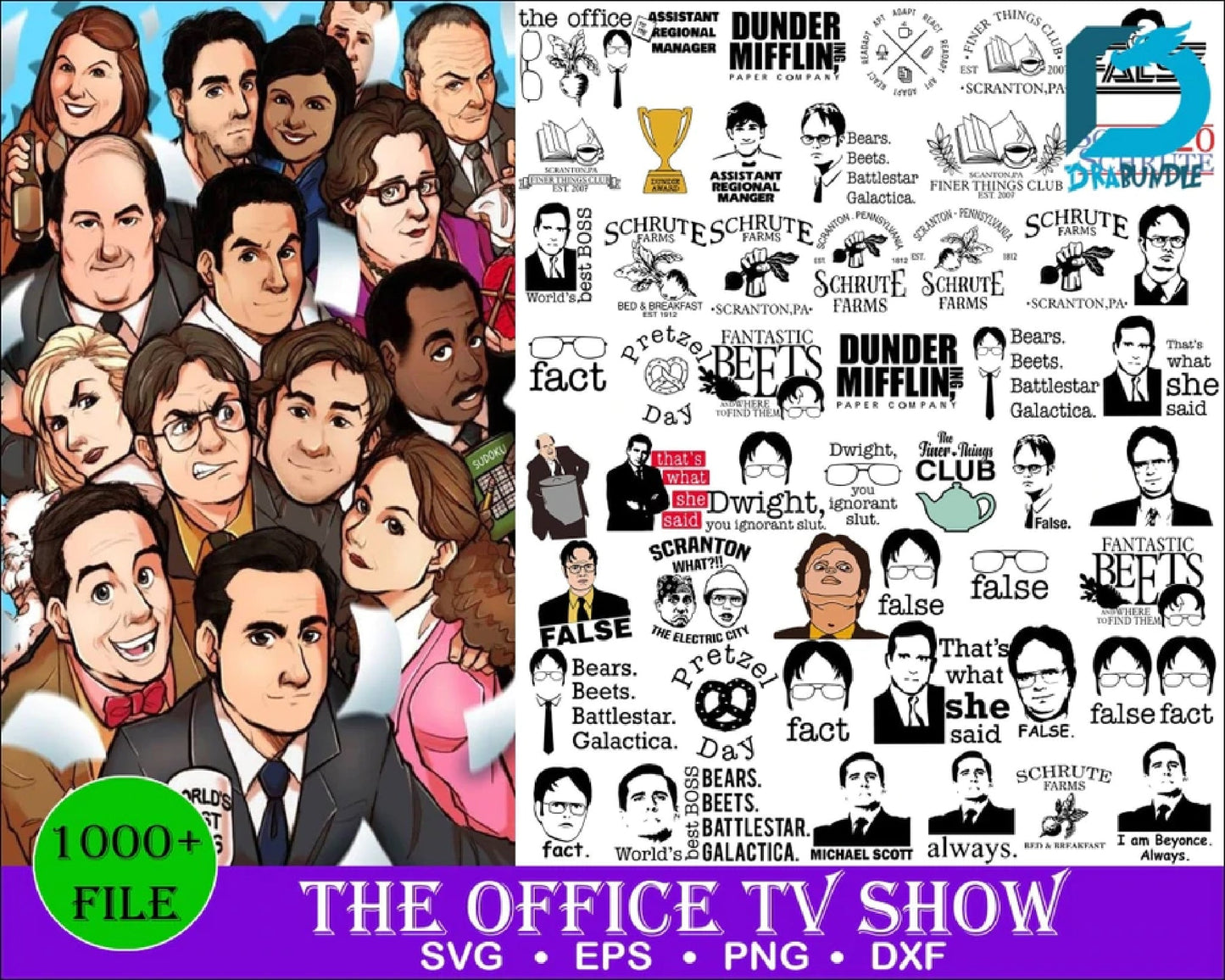 1000+ The Office TV Show SVG,Png, Eps,Dxf, Digital Download