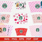 300+ Starbucks Wrap Luxury SVG Bundle 2.0 Digital Dowload