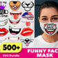 500+ file Funny Face Mask SVG Bundle, Cricut , File cut , Vector file , Silhouette Digital Dowload