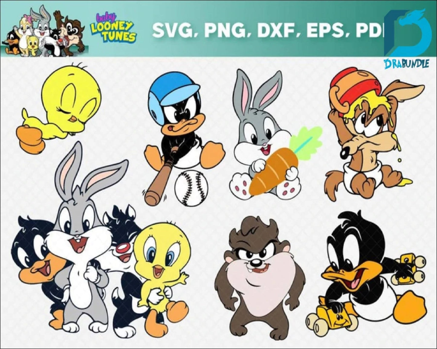 80+ file Looney Tunes Baby SVG Bundle  ,Cricut , File cut , Vector file , Silhouette Digital Dowload