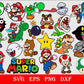 200+ file Mario svg, dxf, png, Super Mario SVG, DXF,PNG, Clipart, Cricut Digital Dowload
