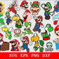 200+ file Mario svg, dxf, png, Super Mario SVG, DXF,PNG, Clipart, Cricut Digital Dowload