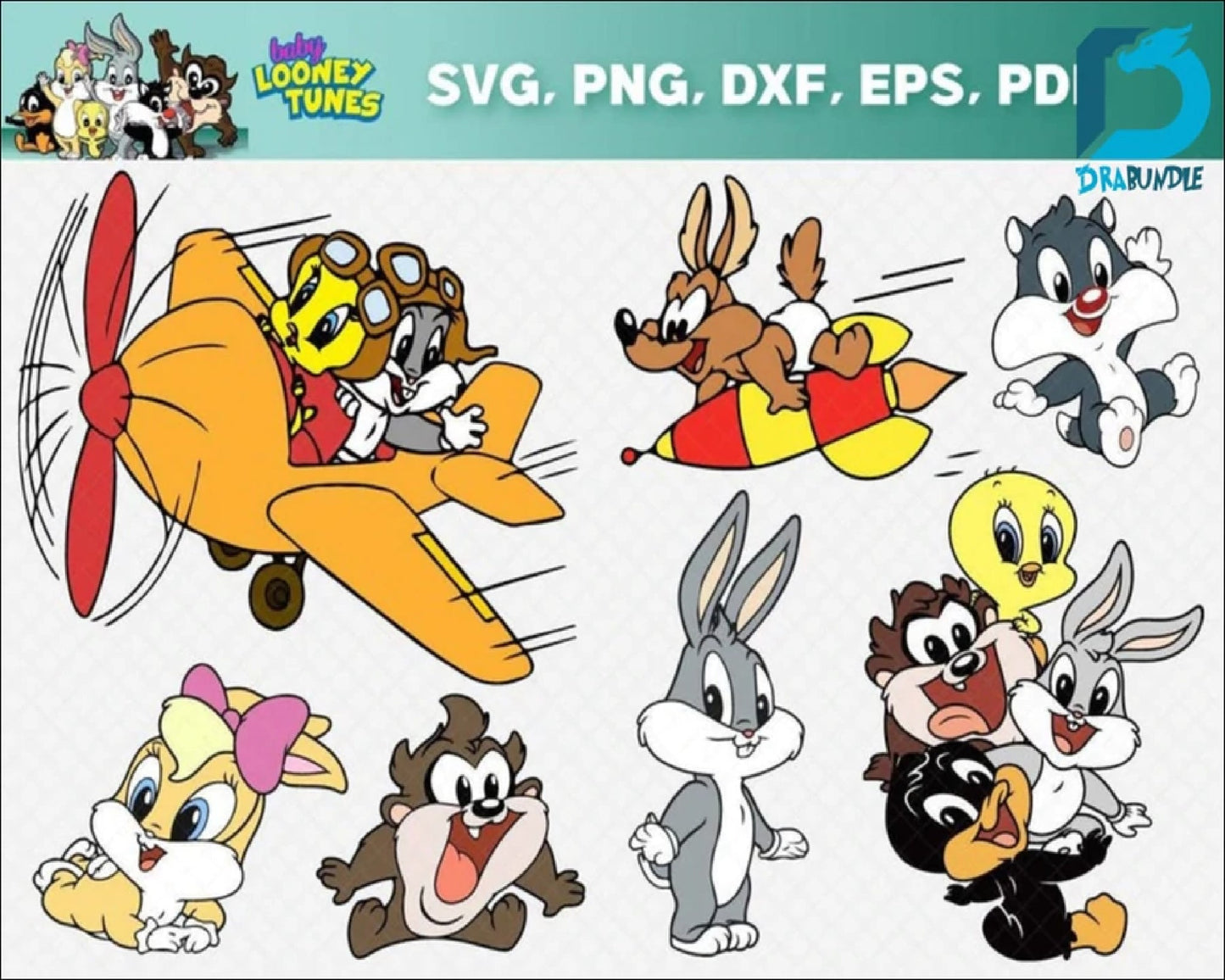 80+ file Looney Tunes Baby SVG Bundle  ,Cricut , File cut , Vector file , Silhouette Digital Dowload