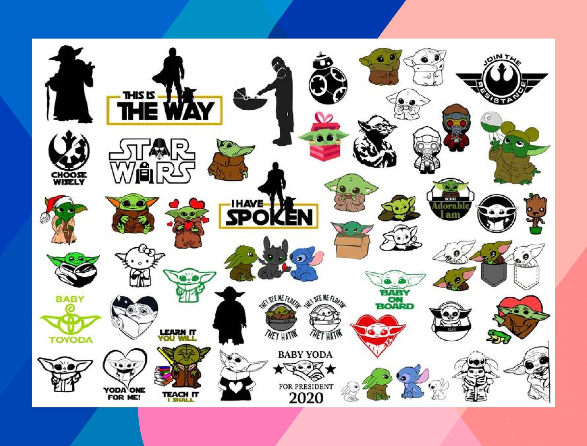 Star Wars SVG Bundle - 1800+ files Star Wars SVG, EPS, PNG, DXF for Cricut, Silhouette
