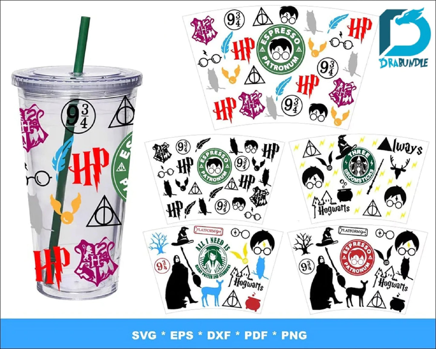 300+ file Starbucks Wrap Svg Bundle , file cut ,cricut ,  Digital Dowload