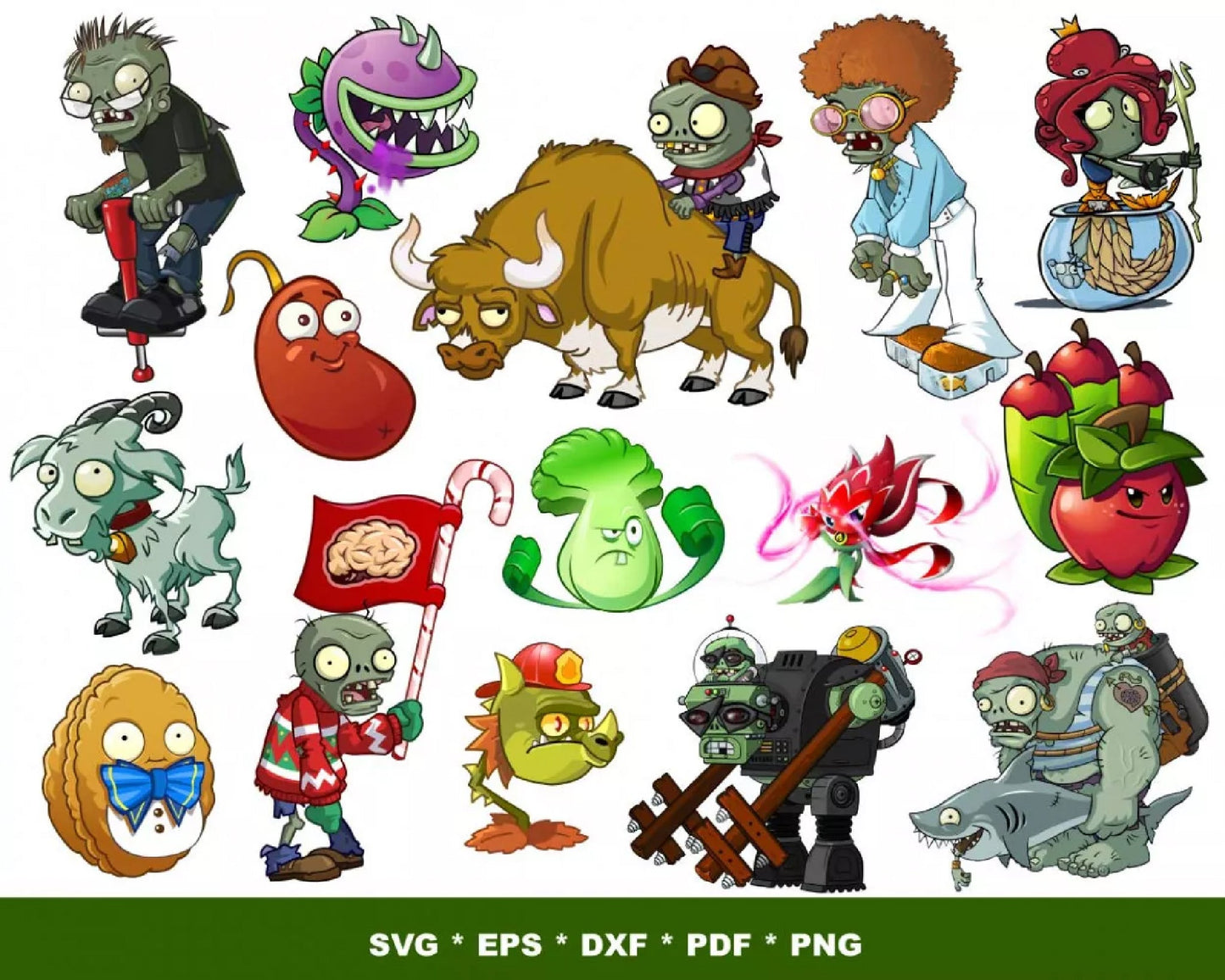 200+ file PLANTS VS ZOMBIES SVG BUNDLE , cricut , file cut , digital download