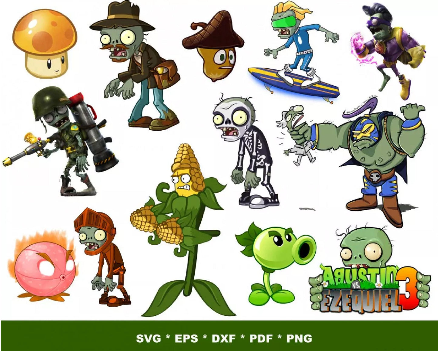 200+ file PLANTS VS ZOMBIES SVG BUNDLE , cricut , file cut , digital download