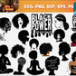 100+Afro Woman SVG, Afro Girl Svg, Afro Queen Svg, Afro Lady Svg, Curly Hair Svg, Black Woman, For Cricut, For Silhouette, Cut Files, Dxf, Png