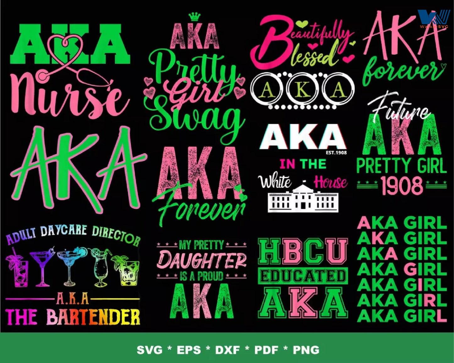 140+ file AKA, AKA forever, Alpha Kappa Alpha Bundle svg, eps, png, dxf files