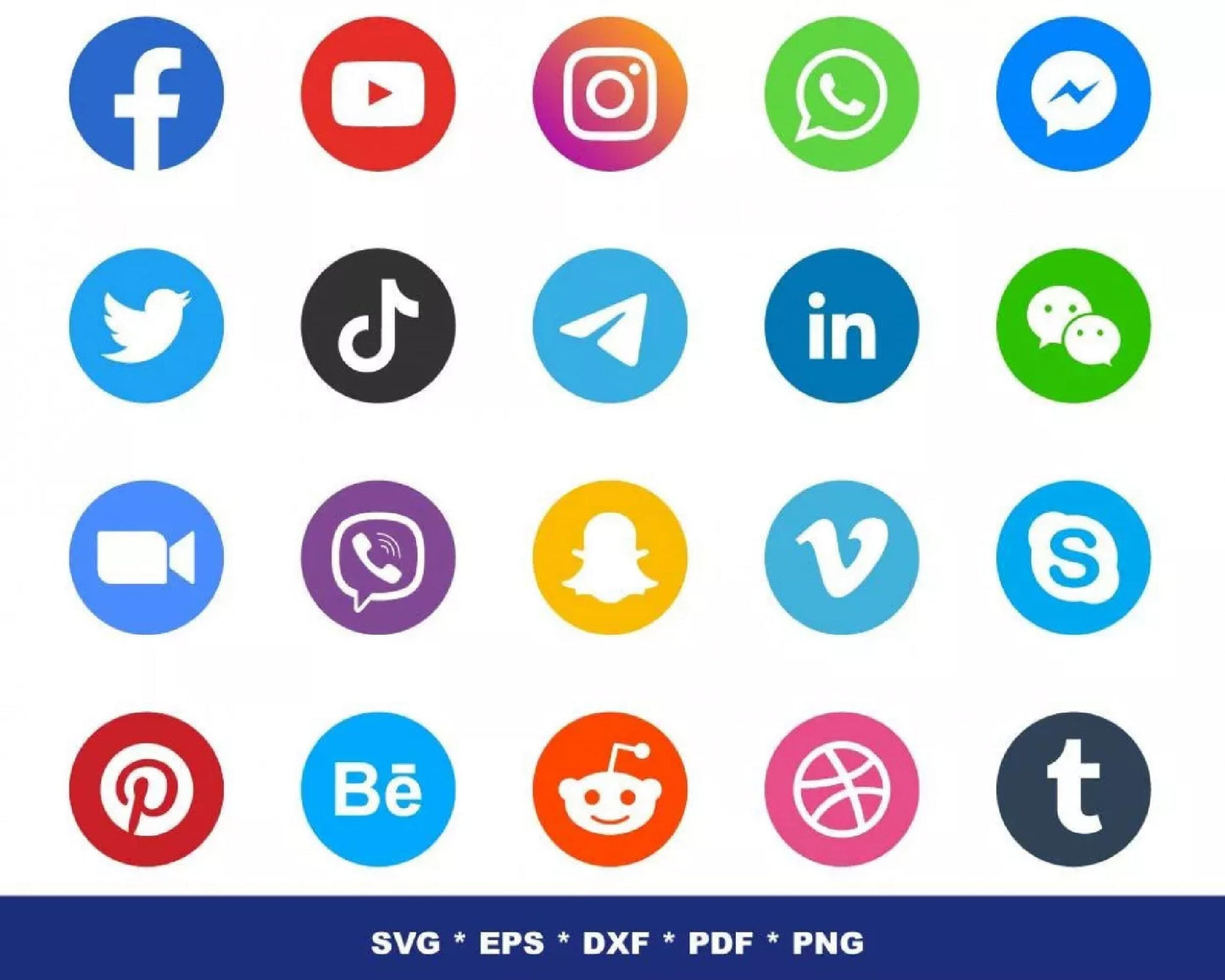 3000+ file Social Media SVG MEGA Bundle ,Cricut , File cut , Vector file , Silhouette Digital Dowload Digital Dowload