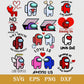 Among US Bundle svg, Among US SVG,Among Us Valentine Svg, Valentine Day Svg, Valentine Svg, Among Us Png, Svg
