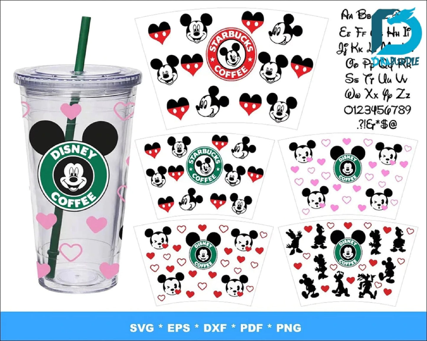 300+ file Starbucks Wrap Svg Bundle , file cut ,cricut ,  Digital Dowload