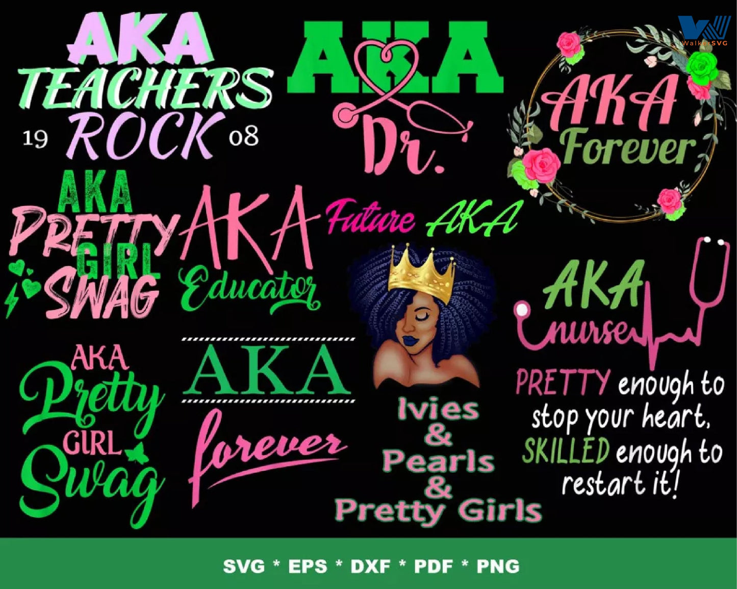 140+ file AKA, AKA forever, Alpha Kappa Alpha Bundle svg, eps, png, dxf files