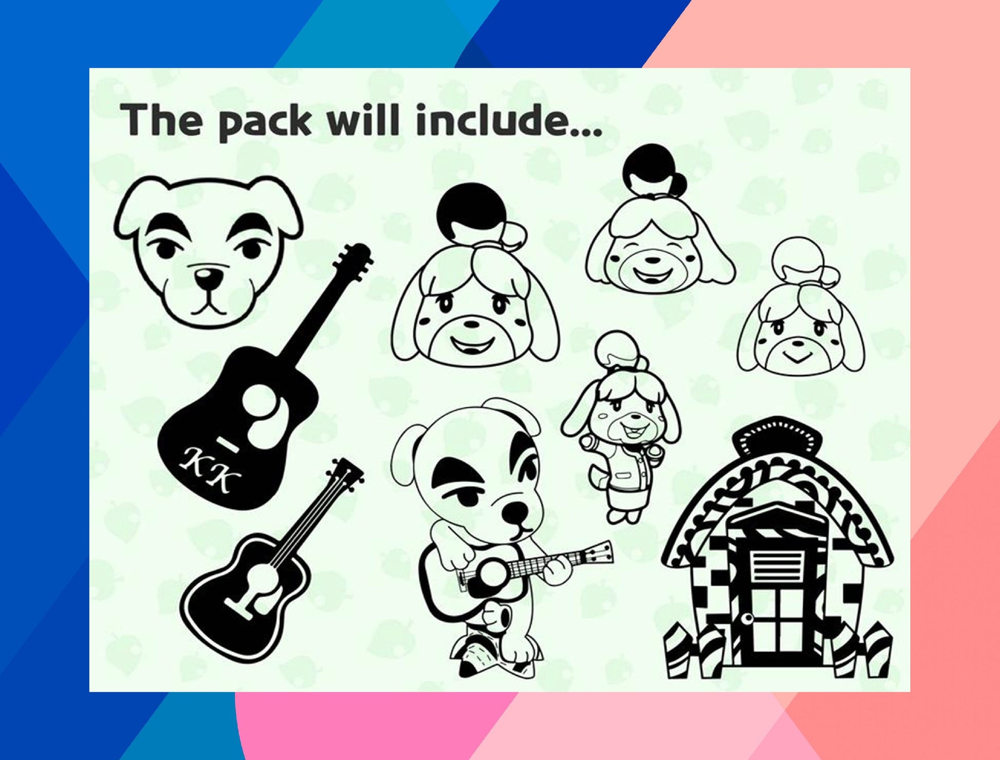 Animal Crossing SVG Bundle - 180+ files Animal Crossing SVG, EPS, PNG, DXF for Cricut, Silhouette
