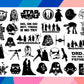 Star Wars SVG Bundle - 1800+ files Star Wars SVG, EPS, PNG, DXF for Cricut, Silhouette