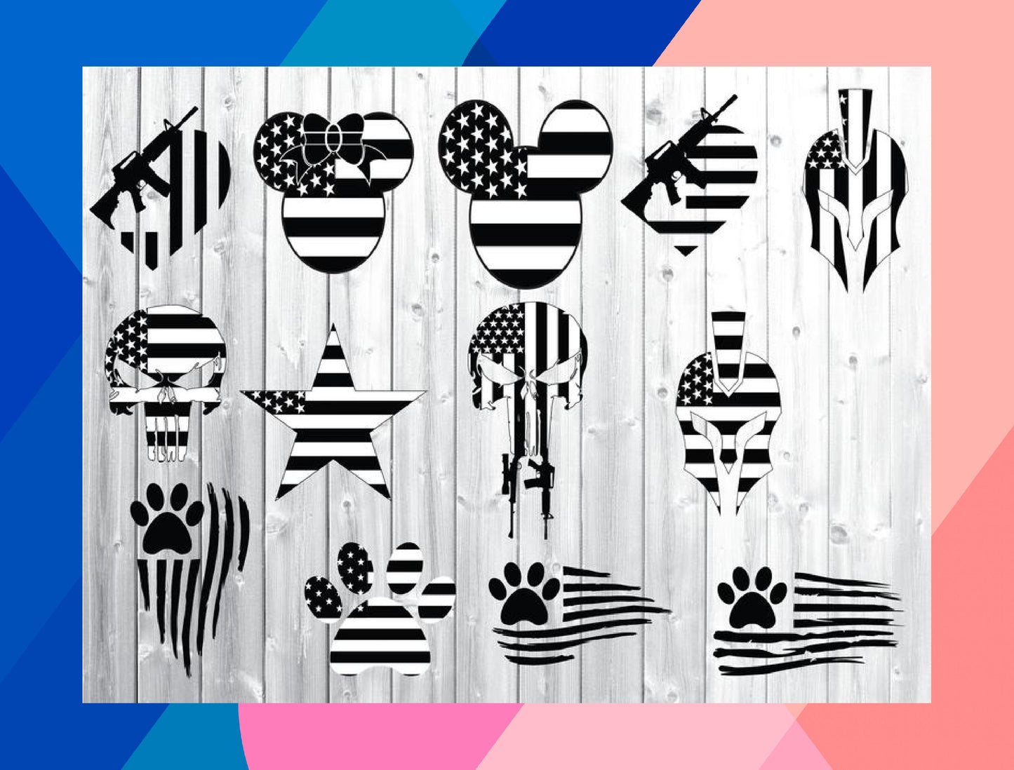 Flags SVG Bundle - 1000+ files Flags SVG, EPS, PNG, DXF for Cricut, Silhouette