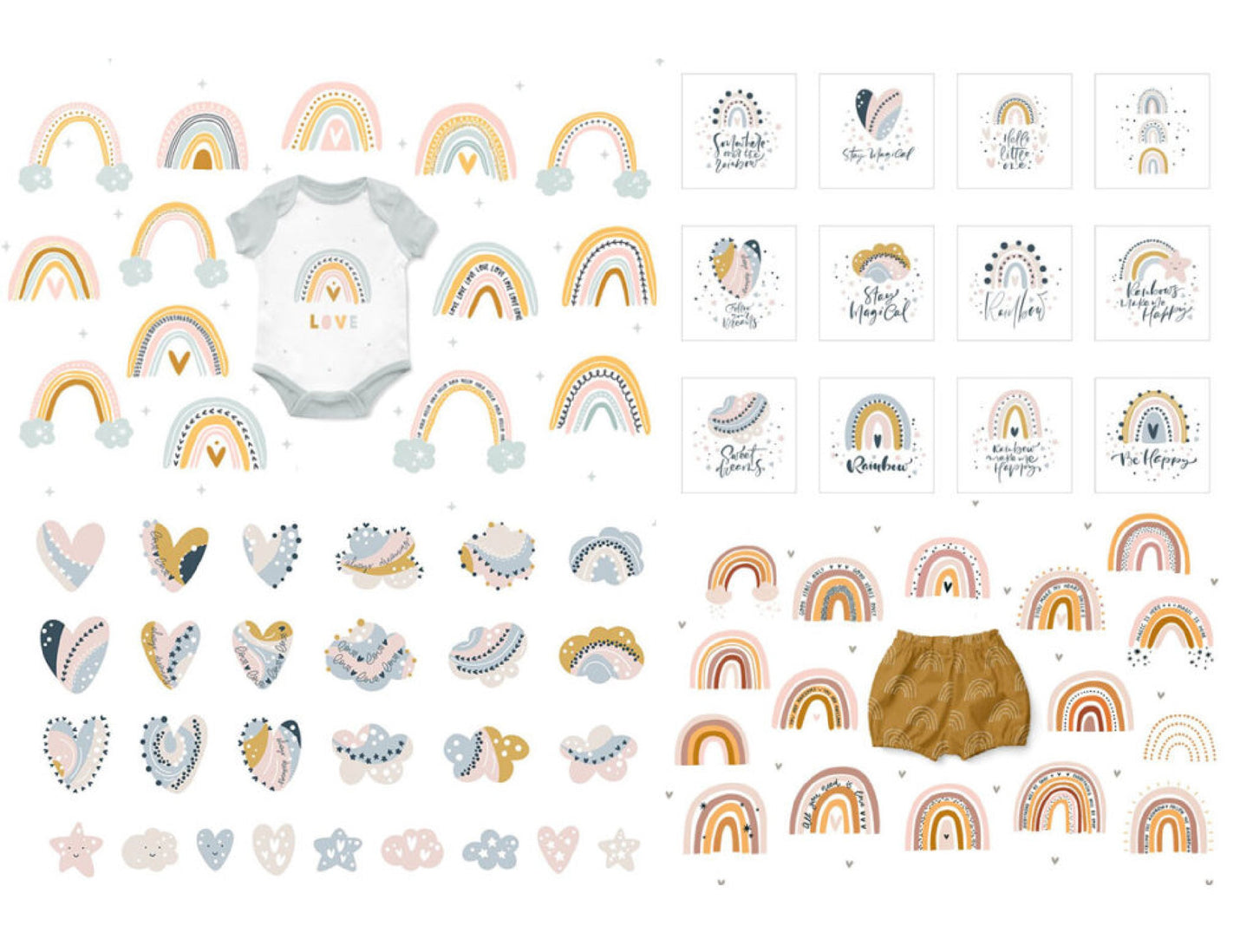Rainbow SVG Bundle - 1000+ files Rainbow SVG, EPS, PNG, DXF for Cricut, Silhouette