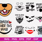 500+ file Funny Face Mask SVG Bundle, Cricut , File cut , Vector file , Silhouette Digital Dowload