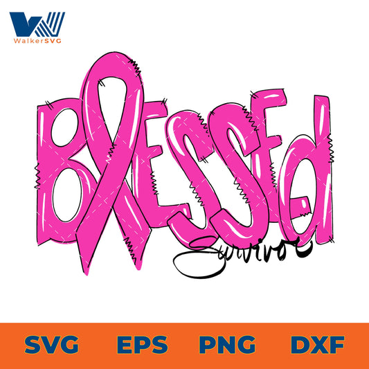 Blessed Breast Cancer Survivor SVG