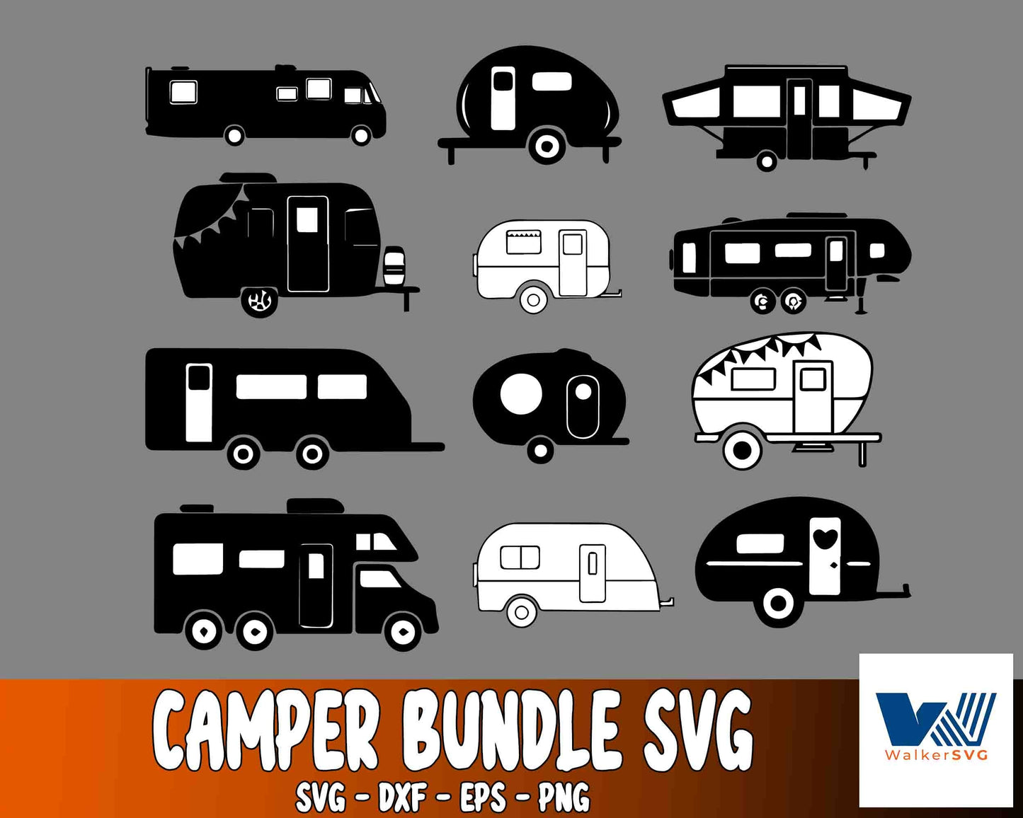 Camper bundle svg ,Camper svg, file cut , for Cricut,  Silhouette , digital download