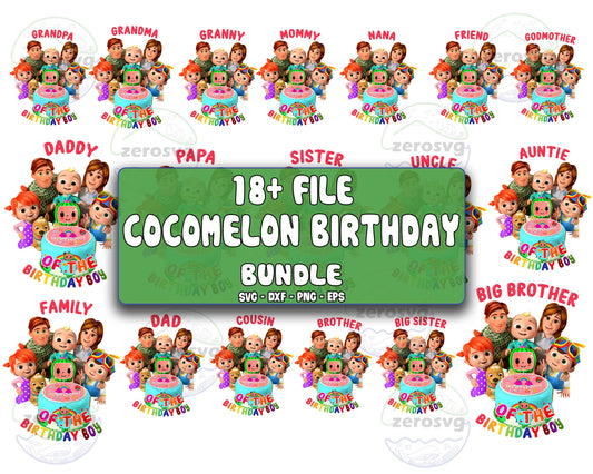Cocomelon birthday boy svg bundle , 18+ file cocomelon birthday boy SVG DXF EPS PNG - for Cricut, Silhouette, digital download