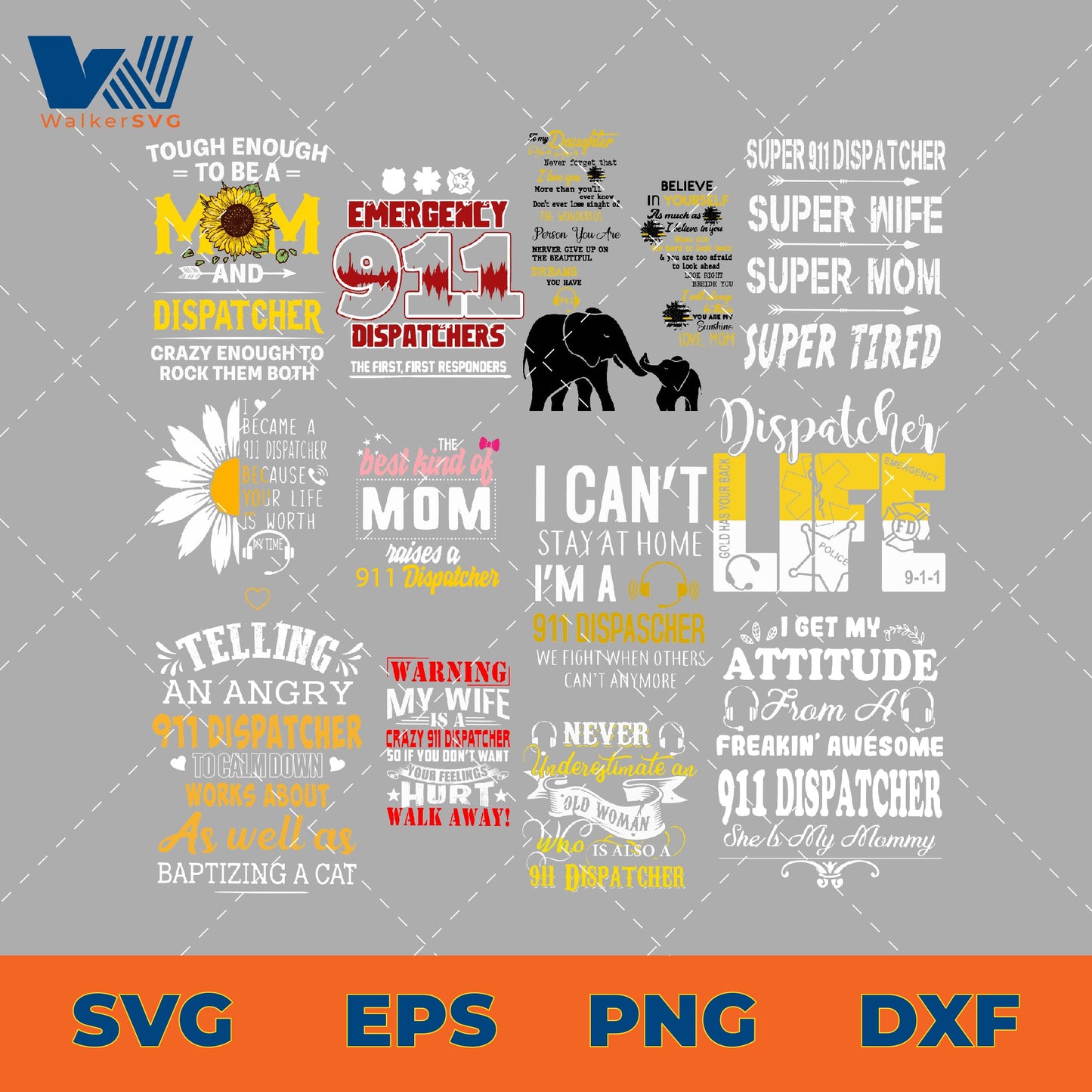 911 Dispatcher Quotes SVG Bundle