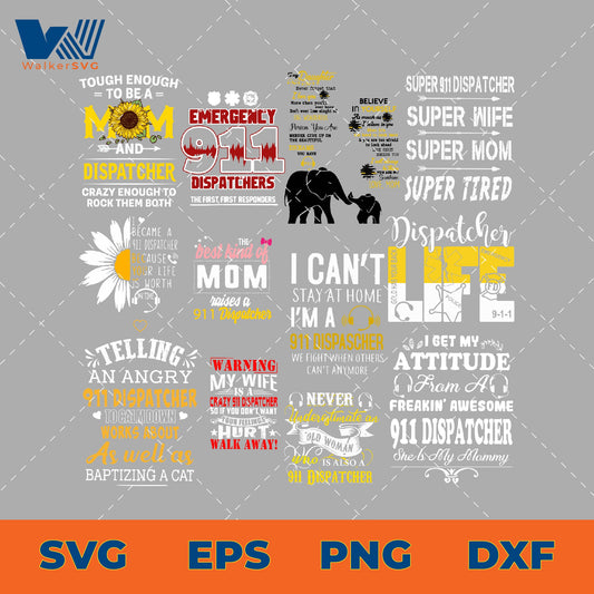 911 Dispatcher Quotes SVG Bundle