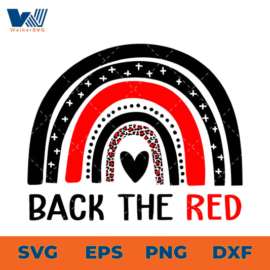 Back The Red Rainbow SVG