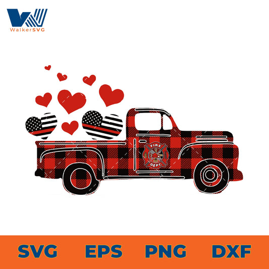 Back The Red Truck SVG