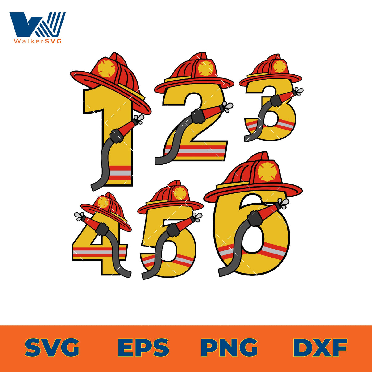 Firefighter Number SVG Bundle Zerosvg