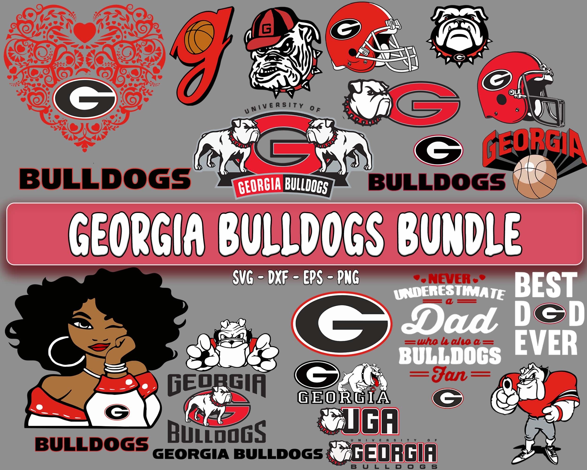 Georgia Bulldogs bundle svg, mega bundle Georgia Bulldogs svg, N C A A ...