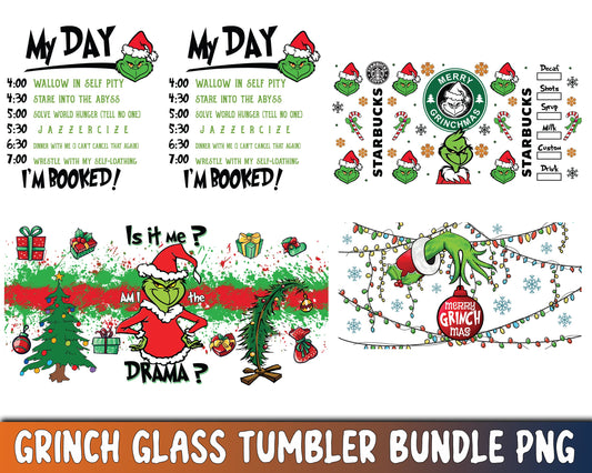 Grinch glass tumbler 16OZ PNG , Grinch SVG,Cutting Image,  cricut , file cut , digital download