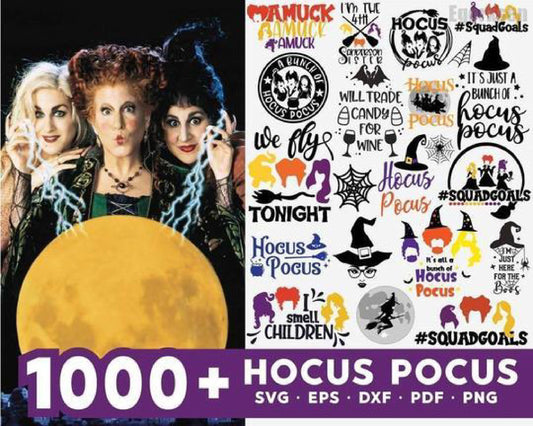 1000+ file Hocus Pocus SVG ,bundle Hocus Pocus svg , file cut , for Cricut,  Silhouette , digital download