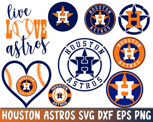 Houston-Astros bundle svg dxf eps png file, MLB Svg, MLB Svg, Png, Dxf, Sport Instant Download, for Cricut, Silhouette