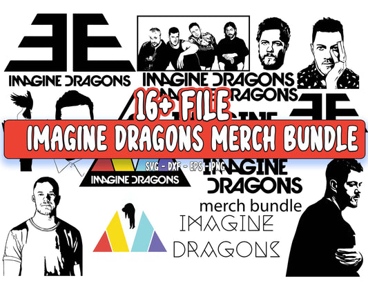 Imagine Dragons Merch SVG Bundle - 16+ FILE Imagine Dragons Merch SVG, EPS, PNG, DXF for Cricut, Silhouette, digital download, Instant Download