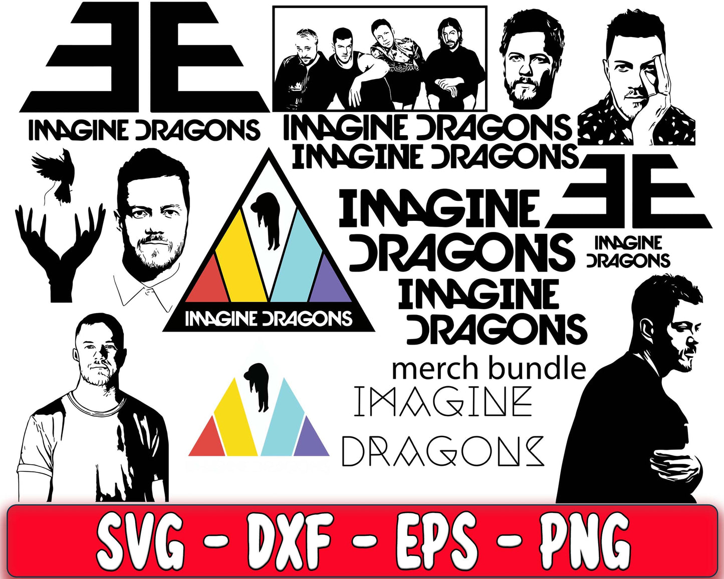 Imagine Dragons Merch SVG Bundle - 16+ FILE Imagine Dragons Merch SVG, EPS, PNG, DXF for Cricut, Silhouette, digital download, Instant Download