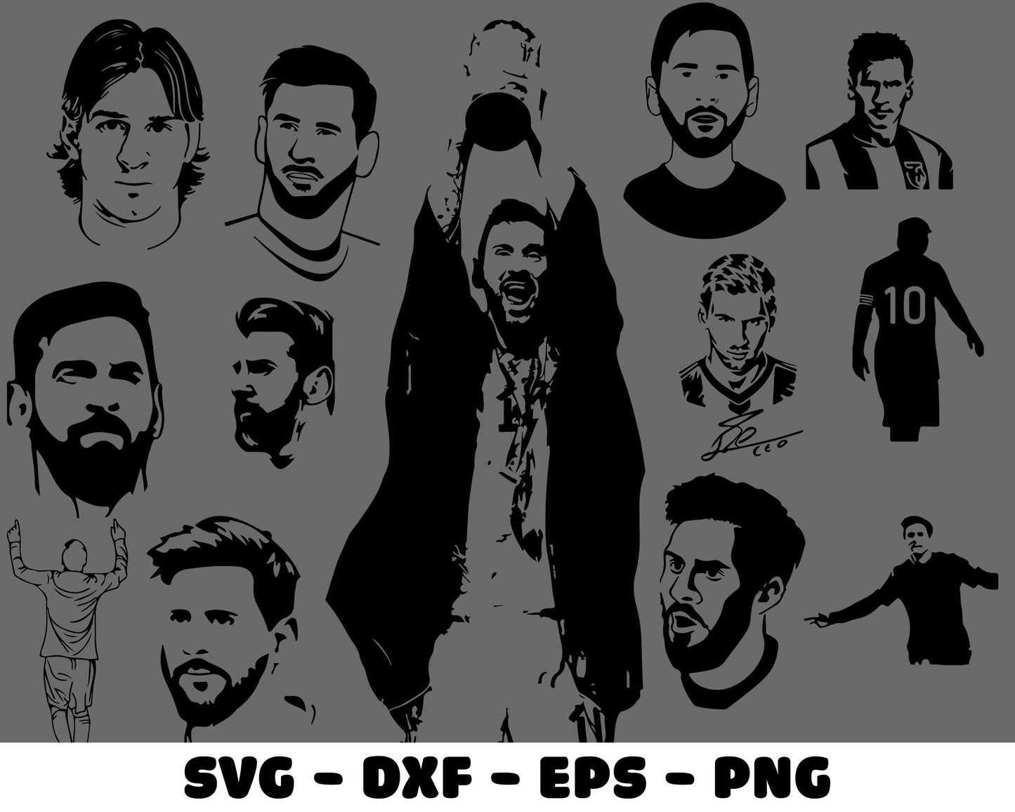 Messi SVG , Lionel Messi SVG Bundle, Messi mega bundle SVG, World Cup 2022 SVG SVG DXF PNG EPS , cricut , file cut , Silhouette, digital download, Instant Download
