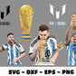 Messi SVG , Lionel Messi SVG Bundle, Messi mega bundle SVG, World Cup 2022 SVG SVG DXF PNG EPS , cricut , file cut , Silhouette, digital download, Instant Download