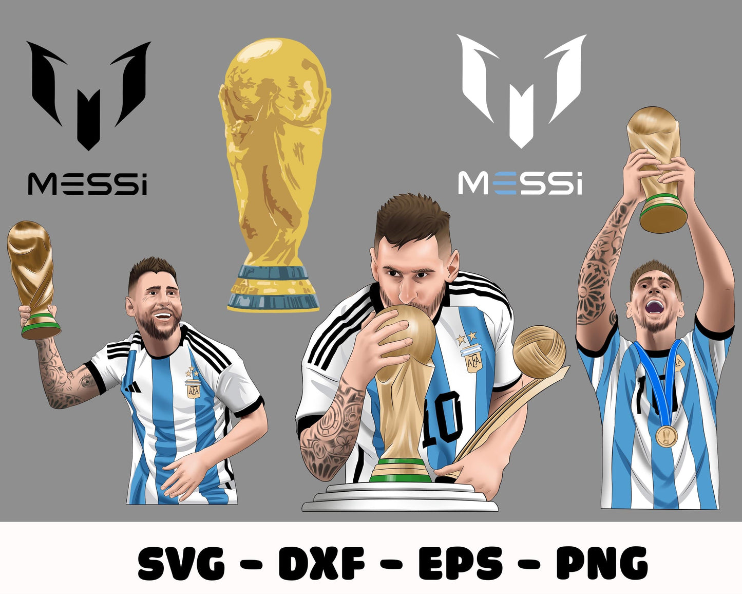 Messi SVG , Lionel Messi SVG Bundle, Messi mega bundle SVG, World Cup 2022 SVG SVG DXF PNG EPS , cricut , file cut , Silhouette, digital download, Instant Download