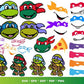 Ninja Turtles SVG Bundle - 1000+ files Ninja Turtles SVG, EPS, PNG, DXF for Cricut, Silhouette