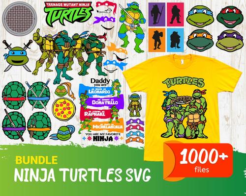 Ninja Turtles SVG Bundle - 1000+ files Ninja Turtles SVG, EPS, PNG, DXF for Cricut, Silhouette